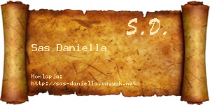 Sas Daniella névjegykártya
